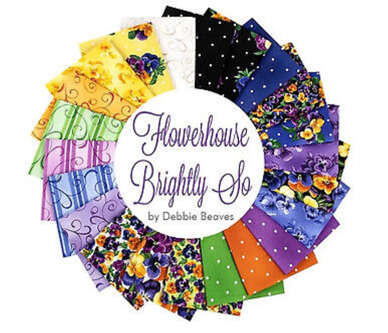 Debbie Beaves Flowerhouse Brightly So 22 Fat Quarters Robert Kaufman Fabrics